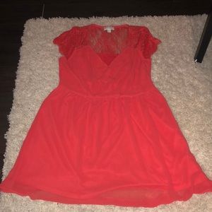 FOREVER 21 SALMON LACE DRESS